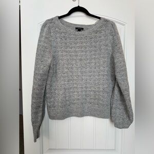 RW&CO. Light Gray Textured Crew Neck Sweater